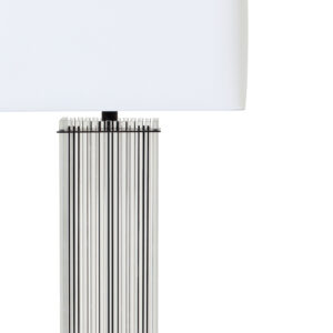 Elana Clear Glass Table Lamp With Matte Black Base