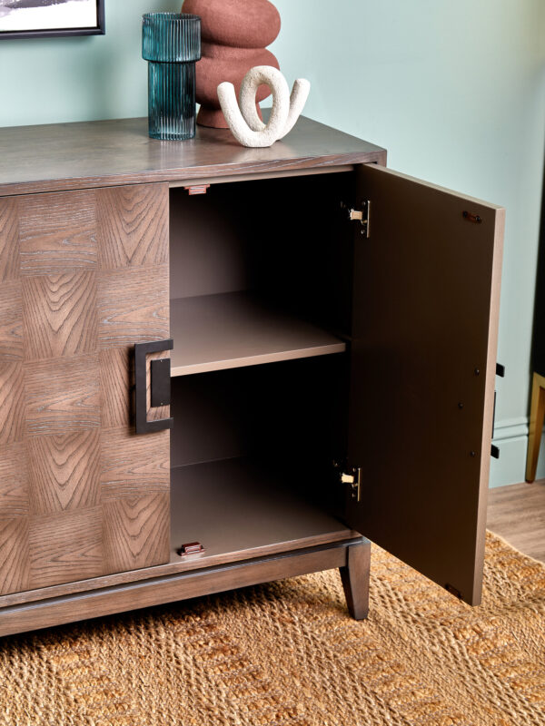 Dimaro Antique Grey Four Door Sideboard