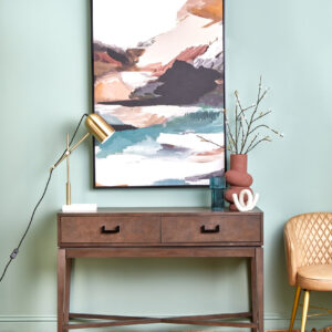 Dimaro Antique Grey Two Drawer Console Table