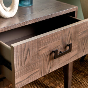 Dimaro Antique Grey One Drawer Side Table