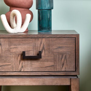 Dimaro Antique Grey One Drawer Side Table
