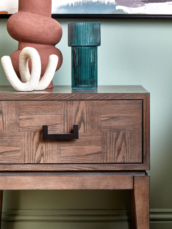 Dimaro Antique Grey One Drawer Side Table