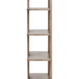 Torello Five Tier Grey Mango Wood Shelf Unit