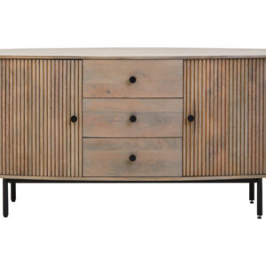 Torello Two Door Three Drawer Grey Mango Wood Sideboard