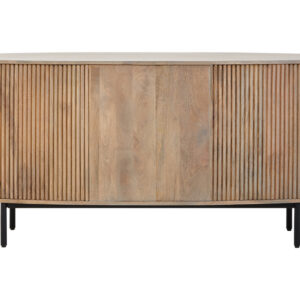 Torello Two Door Three Drawer Grey Mango Wood Sideboard