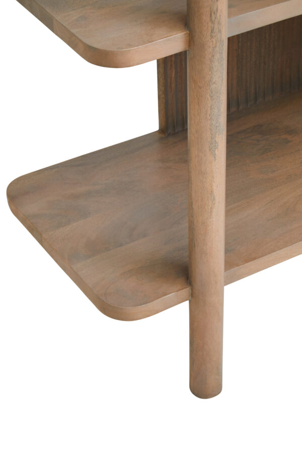 Torello Five Tier Grey Mango Wood Shelf Unit