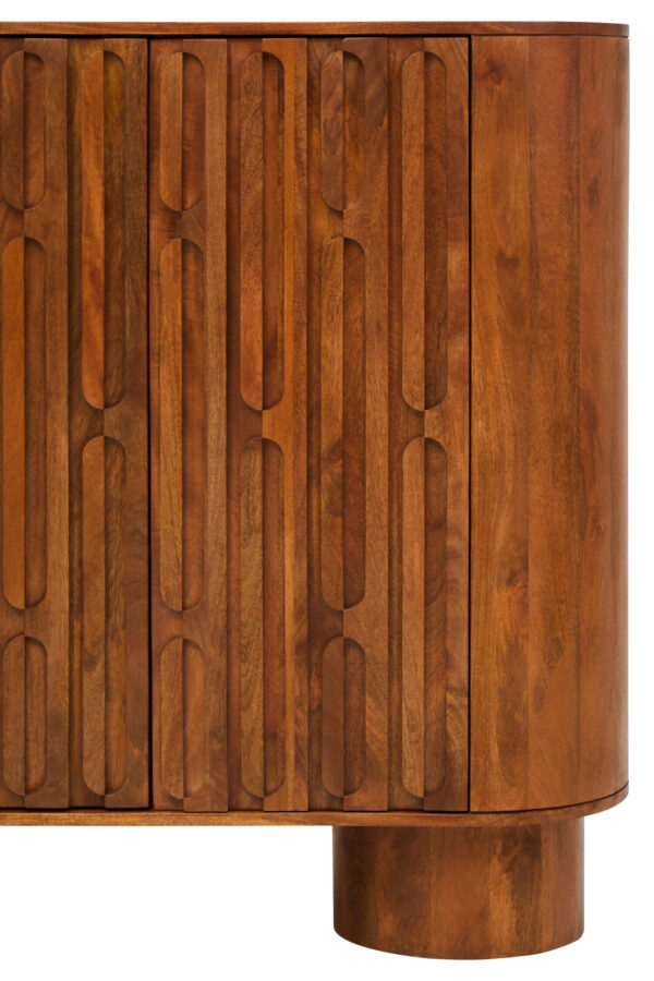 Torcino Two Door Brown Mango Wood Cabinet