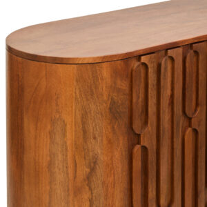 Torcino Two Door Brown Mango Wood Cabinet