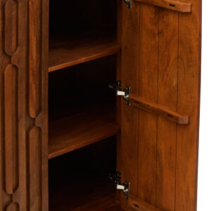 Torcino Two Door Brown Mango Wood Cabinet
