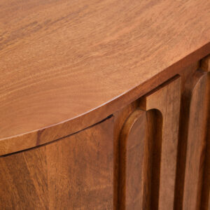 Torcino Two Door Brown Mango Wood Cabinet