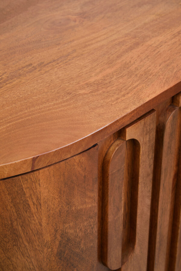 Torcino Two Door Brown Mango Wood Cabinet