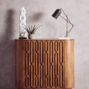 Torcino Two Door Brown Mango Wood Cabinet