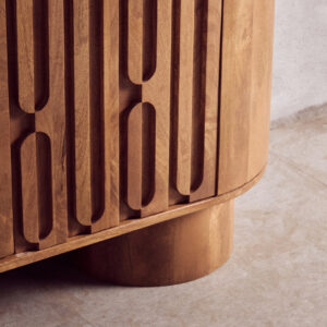 Torcino Two Door Brown Mango Wood Cabinet
