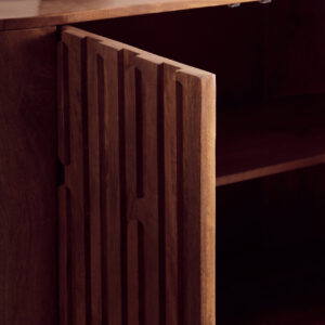 Torcino Two Door Brown Mango Wood Cabinet