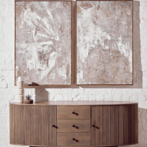 Torello Two Door Three Drawer Grey Mango Wood Sideboard
