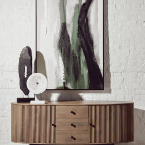Torello Two Door Three Drawer Grey Mango Wood Sideboard
