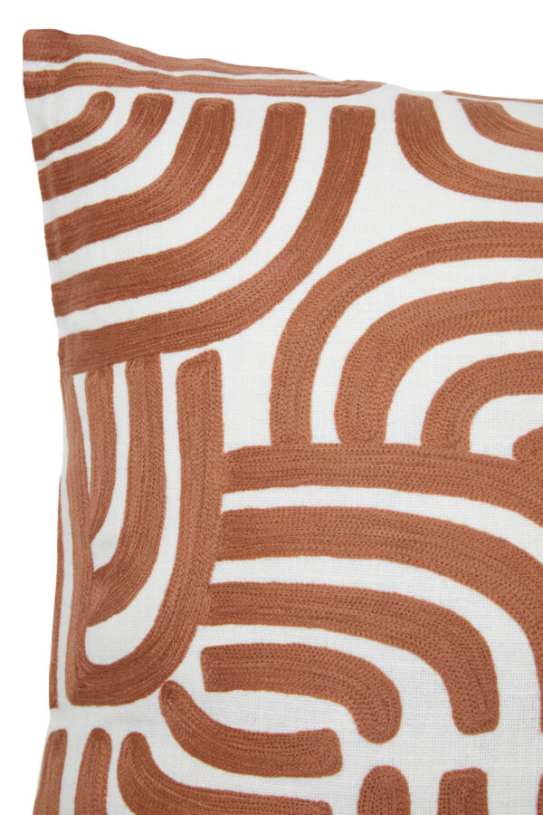 Bosie Ozella Natural and Terracotta Square Cushion