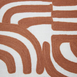 Bosie Ozella Natural and Terracotta Square Cushion