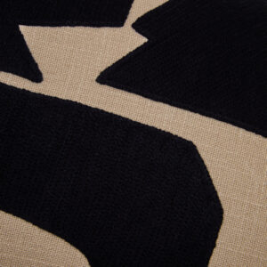 Bosie Ozella  Rectangular Natural and Black Cushion