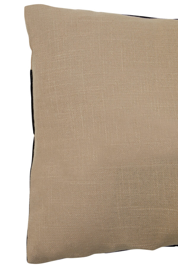 Bosie Ozella  Rectangular Natural and Black Cushion