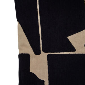 Bosie Ozella Black and Natural Square Cushion