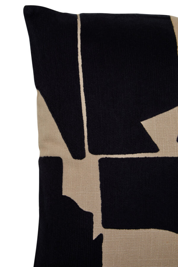 Bosie Ozella Black and Natural Square Cushion