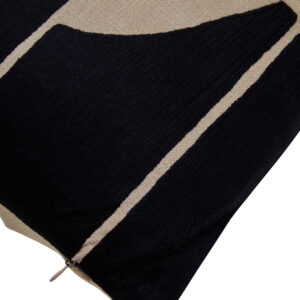 Bosie Ozella Black and Natural Square Cushion