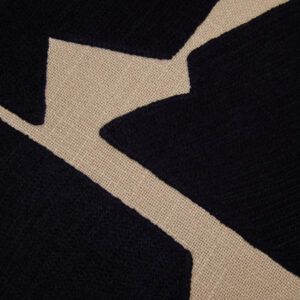 Bosie Ozella Black and Natural Square Cushion