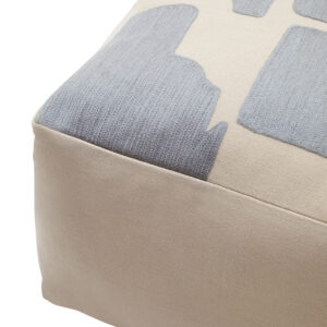 Bosie Ozella Natural And Grey Square Floor Cushion