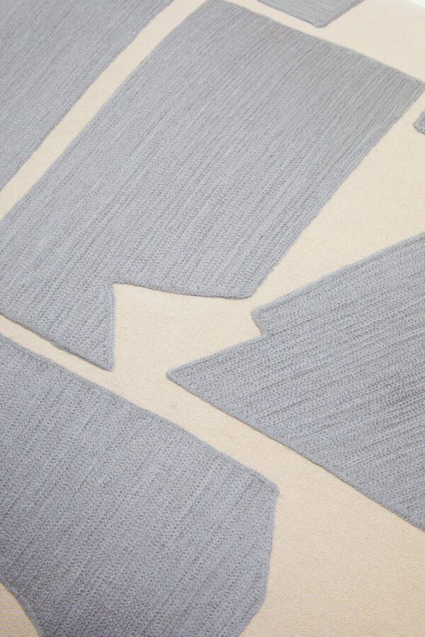 Bosie Ozella Natural And Grey Square Floor Cushion