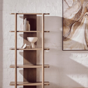 Torello Five Tier Grey Mango Wood Shelf Unit