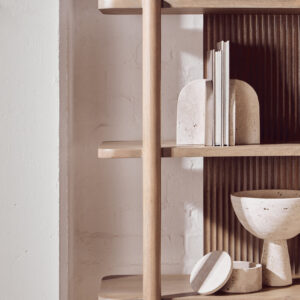 Torello Five Tier Grey Mango Wood Shelf Unit