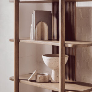 Torello Five Tier Grey Mango Wood Shelf Unit