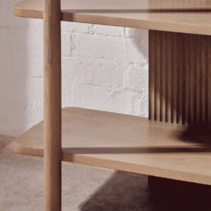 Torello Five Tier Grey Mango Wood Shelf Unit