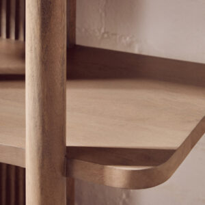 Torello Five Tier Grey Mango Wood Shelf Unit