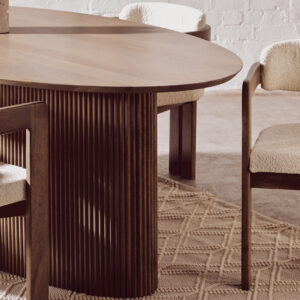 Torello Grey Mango Wood Oval Dining Table