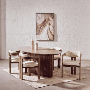 Torello Grey Mango Wood Oval Dining Table