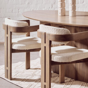 Torello Grey Mango Wood Oval Dining Table