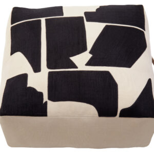 Bosie Ozella Natural And Black Square Floor Cushion
