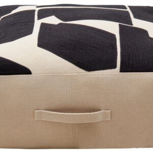 Bosie Ozella Natural And Black Square Floor Cushion