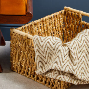 Bosie Chevron Beige Woven Throw