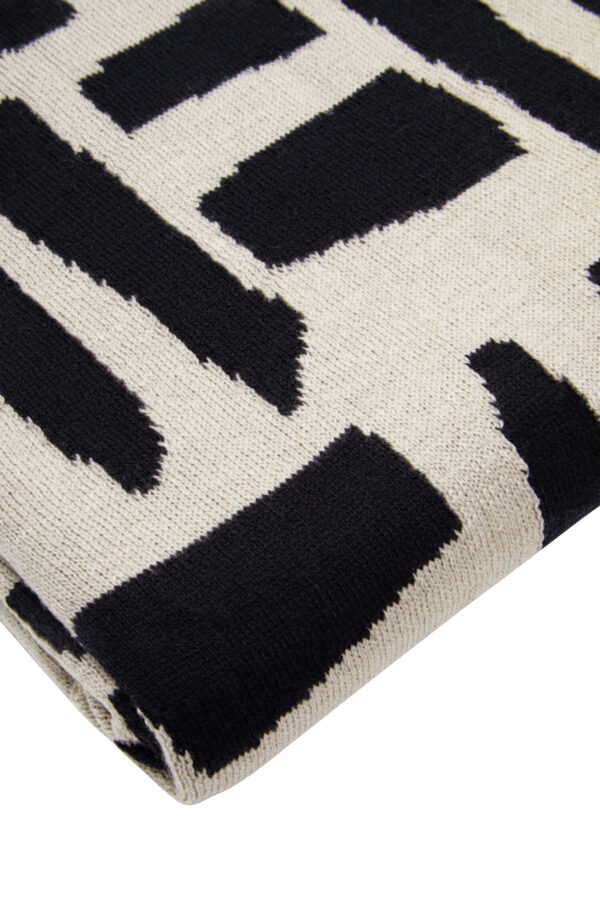 Bosie Ozella Natural And Black Throw