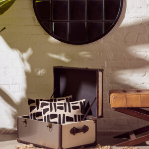Bosie Ozella Natural And Black Square Cushion
