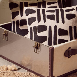 Bosie Ozella Natural And Black Square Cushion