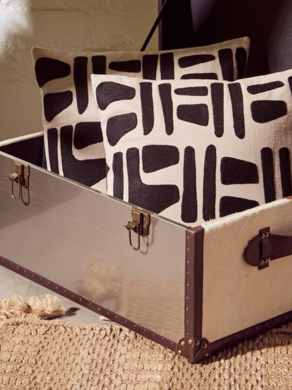 Bosie Ozella Natural And Black Square Cushion