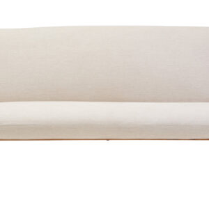 Parova Cream Linen Textured 2 Seater Armless Sofa With Wood Base