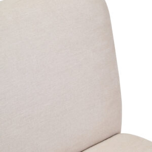 Parova Cream Linen Textured 2 Seater Armless Sofa With Wood Base