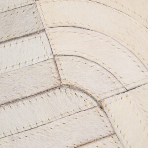 Bosie Safira Large Natural Hair On Leather Rug