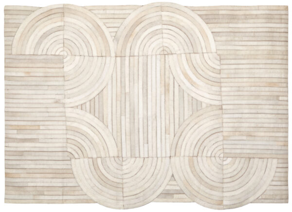 Bosie Safira Small Natural Hair On Leather Rug
