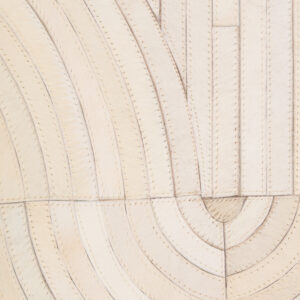 Bosie Safira Small Natural Hair On Leather Rug